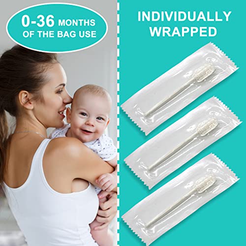 Baby Tongue Cleaner,Disposable Baby Mouth Cleaner, Soft Gauze Toohthbrush Newborn Oral Cleaning Stick Dental Care for 0-36 Month(200) 200