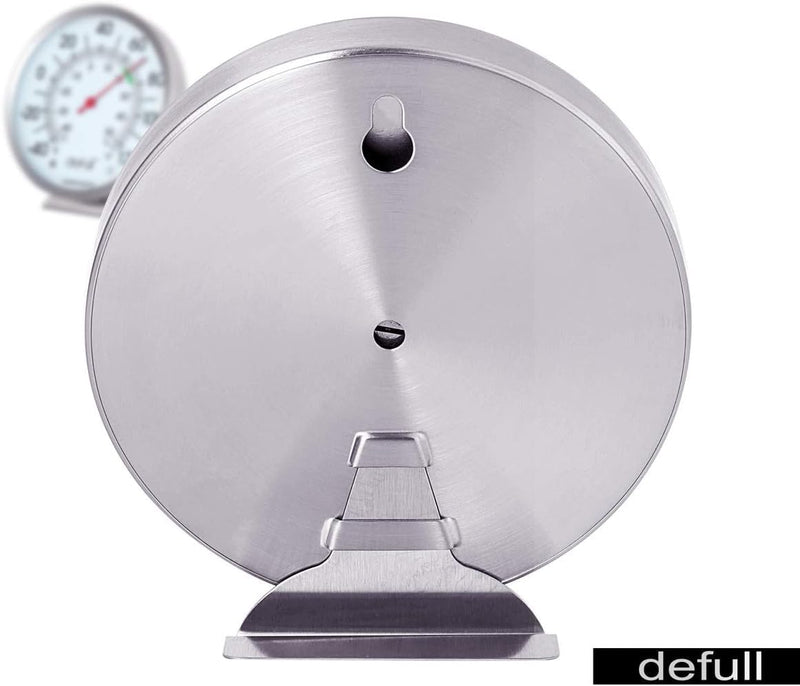 5" Large Dial Indoor Outdoor Thermometer - Battery-Free, Dual Scale -40°F to 120°F / -40°C to 50°C, Stainless Steel with Wall Mount or Table Stand for Home, Patio, Garage Indoor/Outdoor-5 Inch - BeesActive Australia