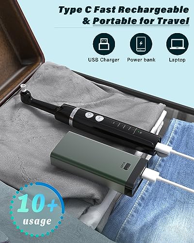Tooth Polisher, Rechargeable Tooth Whitening Kit for Teeth Cleaning Black