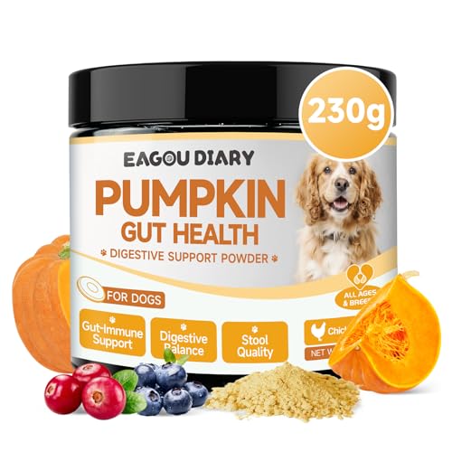 Mushroom for Dog with Turkey Tail Mushroom for Dogs, Lion’s Mane, Shiitake - Pumpkin Powder for Dogs Supports Digestion, Gut Health