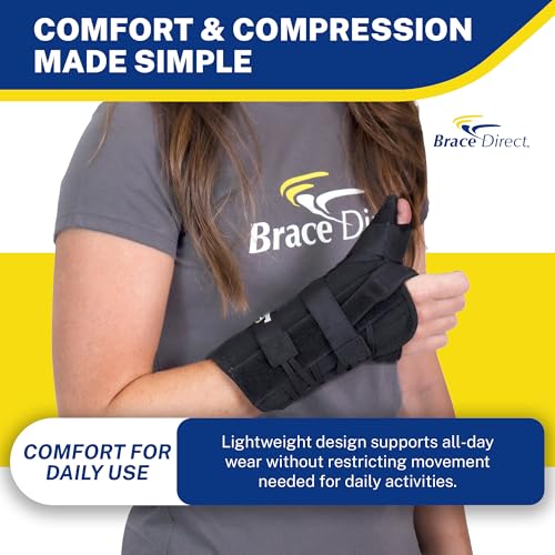Brace Direct Wrist Brace & Thumb Spica Splint for Carpal Tunnel & Arthritis Left Wrist - Universal