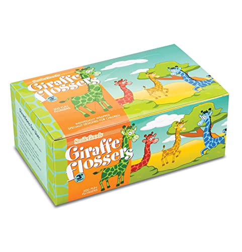 Practicon SmileGoods Giraffe Flossers, Individually Wrapped, Box of 200