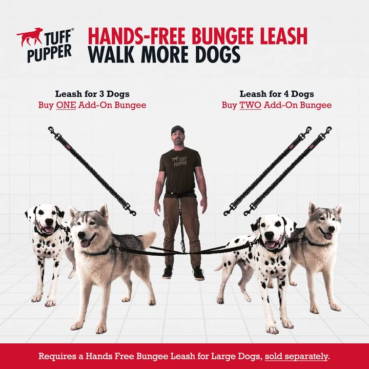 Add-On Accessory Bungee Leash and Hands Free Dog Leash - One Large Dog Up to 125 lbs