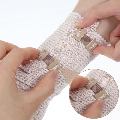 Elastic Bandage Clips, 30 Pack Bandage Wrap Clips Stretch Metal Clip, Swathe Fasteners Pins, Replaceable Fastener Wrap Clip for Various Types Bandages Bandaging Supplies