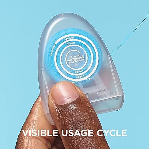 REACH POP Dental Floss, Mint, Plaque Remover for Teeth, Shred Resistant, Vegan Wax, Cruelty Free, Eco Friendly Packaging, Oral Care, PFAS Free, for Adults & Kids, 6 Pack, 54.6 yd 164 Foot (Pack of 6)