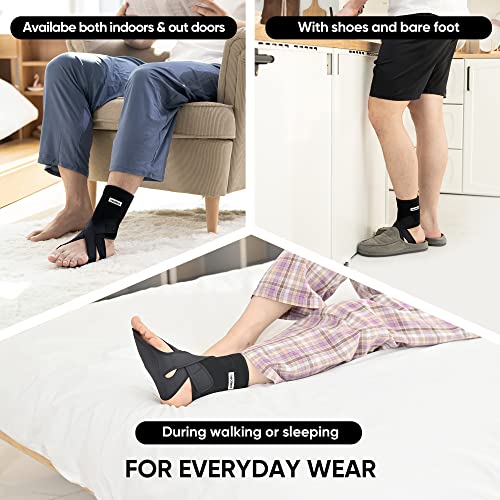 NEOFECT Drop Foot Brace - Adjustable AFO Ankle Brace for Walking & Stroke Recovery, Breathable Material for Ankle and Foot Support, Comfortable Design (Large/Left) LEFT Large / Left