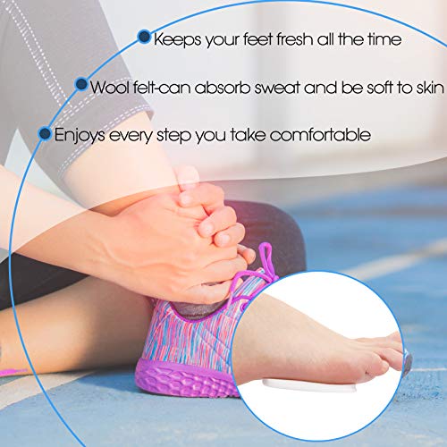 Syhood 40 Pieces Metatarsal Pad Men Women 1/4 Inch Thick Ball of Foot Pain Relief Cushions Thick Metatarsal Felt Pads Cushion Pain Relief Forefoot Support Mat(White) White - BeesActive Australia