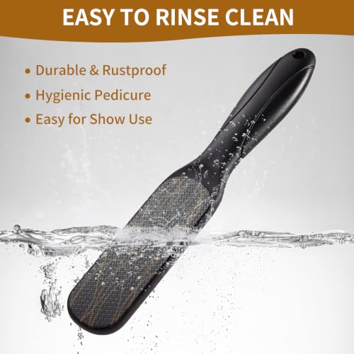 Nano Glass Foot File, Double-Sided Foot Callus Remover for Cracked Heels Black