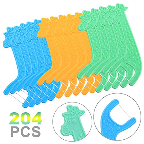 FAMILIFE Dental Floss Picks Mint Flavor with Portable Travel Cases Floss Refill, 420 Count (Pack of 8) Visit and Kid's Portable Travel Cases Refills Pack 204 Picks