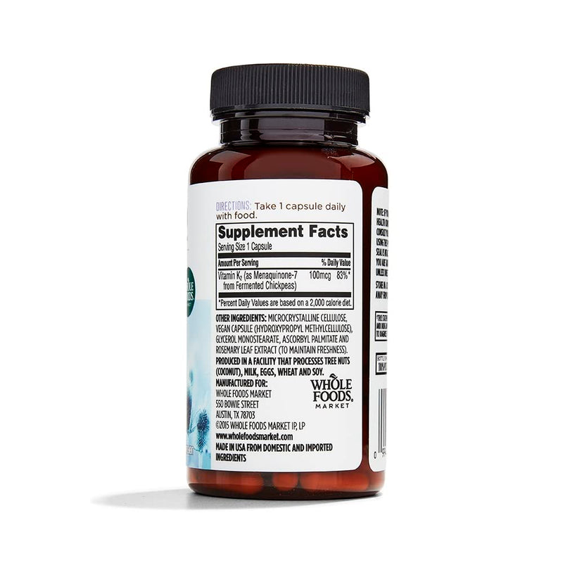 Whole Foods Market, Vitamin K2, 90 Count - BeesActive Australia