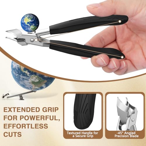 Upgrade Large Toenail Clippers for Thick Nails for Seniors Long Handle, Ultra Sharp Precision Nail Clippers for Men, Curved Wide Jaw Opening Fingernail Clippers with Catcher Nail Cutter for Women Classic