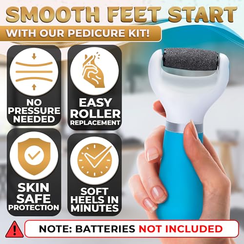 Battery Operated Foot Callus Remover for Dead Skin, Exfoliating Tool Ocean Blue Callus Remover