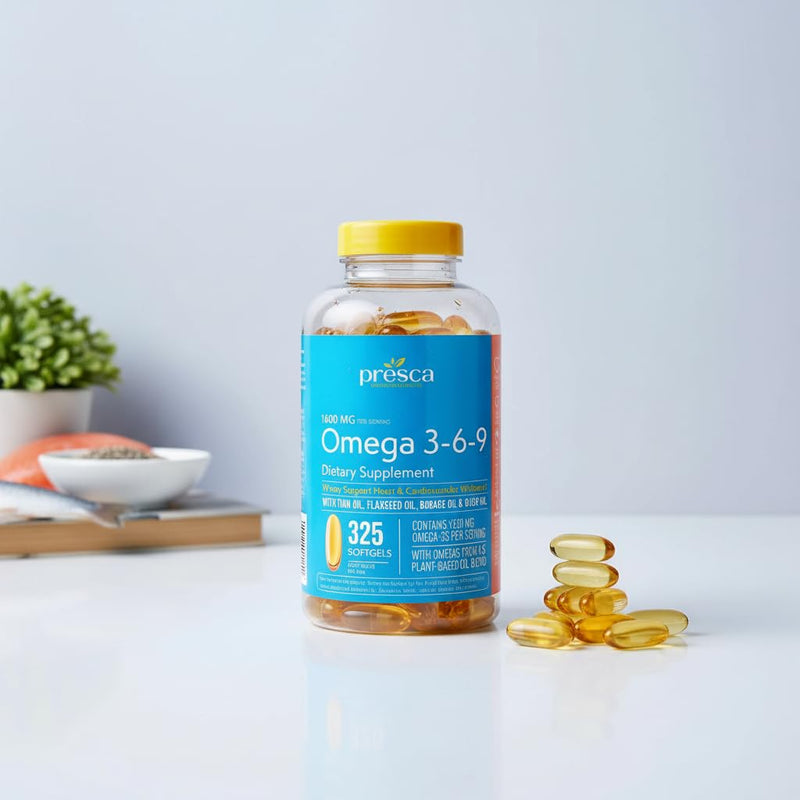 Omega 3-6-9 Dietary Supplement (325 ct.) - Promote Visual Function and Eye Health - Support Heart, Cardiovascular Health, Healthy Skin, Hair and Overall Health (Omega 3-6-9)
