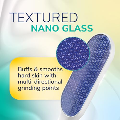 Dr. Scholl's Hard Skin Remover Nano Glass Foot File - Dead Skin & Foot Callus Remover, Long Lasting Buffer, Soft Smooth Feet