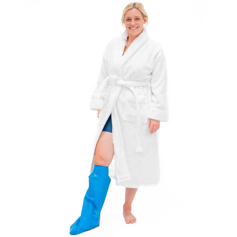 BLOCCS 100% Waterproof Cast Covers for Shower Leg- Swim Cover, Cast Bag for Bath. Durable Cast Sleeve for Swimming - #ASL74 - Adult Short Leg - BeesActive Australia