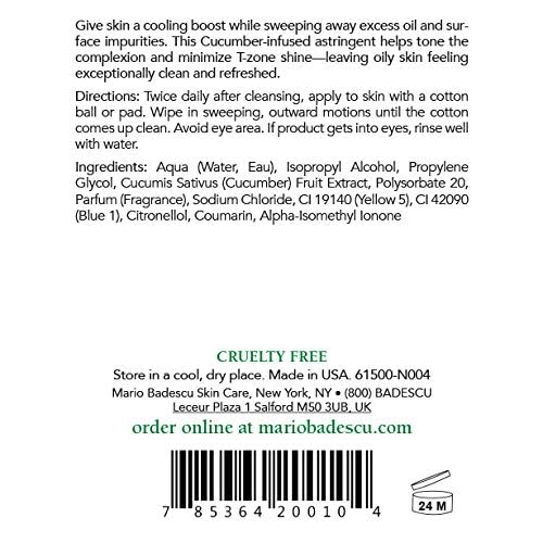 Mario Badescu Cucumber Cleansing Lotion for Combination and Oily Skin| Facial Toner that Cools and Clarifies |Formulated with Cucumber Extract 16 Fl Oz (Pack of 1)