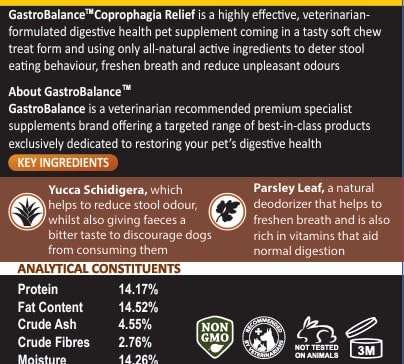 dog coprophagia relief – 100% natural ingredients coprophagia deterrent for dogs – 60 coprophagia soft chews to stop stool eating (Chicken) Chicken
