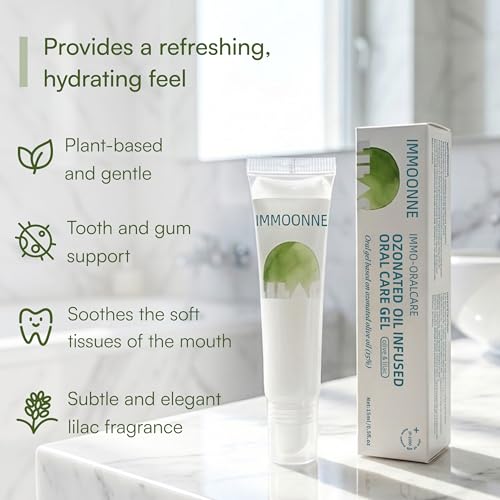 Immo Ozonated Oil Oral Care Gel for Teeth and Gums, 0.5 fl oz