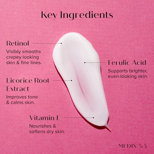 Medix 5.5 Retinol Cream + Collagen Cream Skincare Set Moisturizer Body & Face Lotion | Firming Body Lotion Set Reduces Look Of Sagging Skin, Cellulite, Sun Damage & Crepey Skin For Women, 2PC Bundle Collagen + Retinol Cream 2 Piece Set