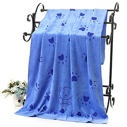 Legendog Dog Towel, Large Soft Dog Towel, Dog Bathrobe, Microfiber, Quick-Drying Warm Pet Towel for Dogs, Cats, 140 x 70 cm (Blue) - BeesActive Australia
