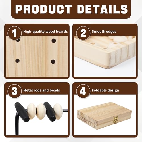Foldable Wooden Pegboard for Finger Dexterity,43-Holes Peg Board for Occupational Therapy,Multi-Functional for Rock Climbing,Athletes,Musicians and Therapy