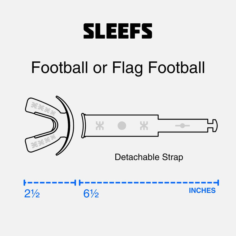 SLEEFS Soft Football Mouth Guard 2.0 - Youth Mouthguard with Strap (Removable) - Lip/Teeth Protector Mouthpiece - No Boil - for Youth/Adults, Maximum Air Flow for Flag Football, Lacrosse - Soft Pink - BeesActive Australia
