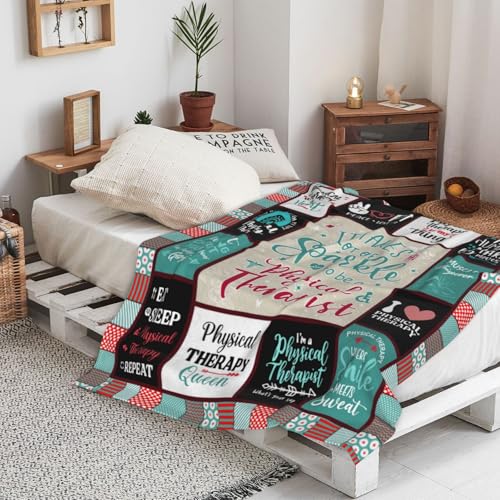 Physical Therapist Gifts, Physical Therapist Gifts for Women, Best Gifts for Physical Therapists, Gifts for Physical Therapists, Physical Gifts for Therapist Throw Blanket 60"X 50" 50" X 60" Green-physical Therapist