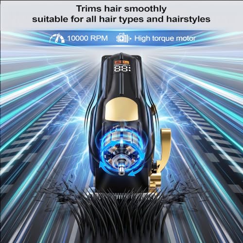 SHYEEH Hair Clippers for Men Set, Hair Trimmer & Beard Trimmer for Men Set Black