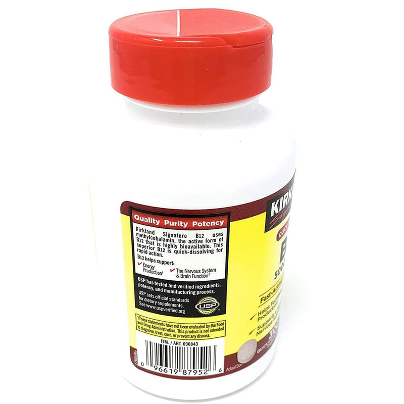 Kirkland Signature B-12 5000 mcg, 300 Tablets (2 Pack) 300 Count (Pack of 2)