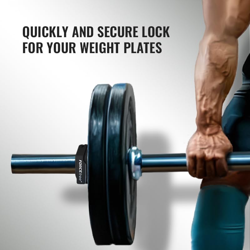 Barbell Clips Olympic Barbell Clamps Quick Release - Locking Barbell Collars 2 Inch Weightlifting & Powerlifting Weight Clips for Bars Home Gym Accessories for Secure Strength Training