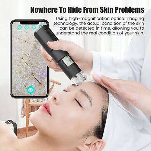 Wireless Skin Analyzer Dermatoscope UV 1000X Magnifier Digital Microscope