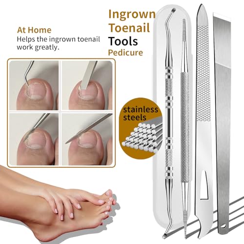 EBEWANLI Ingrown Toenail Removal Kit, 6-Piece Black-6pcs