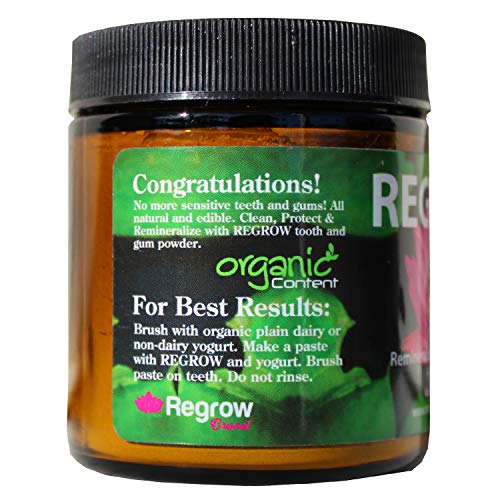 REGROW Remineralizing Tooth Powder - Stop Sensitive Teeth and Gums - Whiter Teeth Naturally - Cleans, Heals, & Protects Teeth and Gums