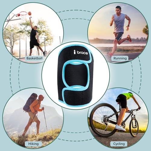 Compression Adjustable Knee Brace, Dual Patella Tendon Support Strap for Pain Relief, Arthritis, Tendonitis, ACL, Non-Slip Knee Suppport for Running, Cycling, Hiking, Soccer, Basketball, Medium