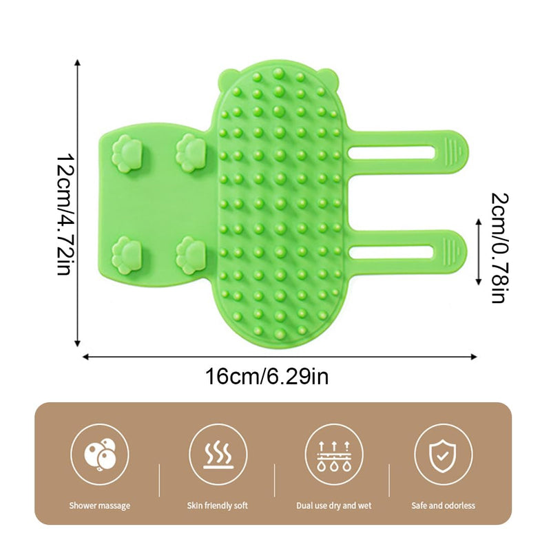 SGERUFZ Pack of 4 Self-Grooming Silicone Cat Brush, 2-in-1 Massage Itching Pet Tickling Artifact, Grooming Brush with Strap - BeesActive Australia