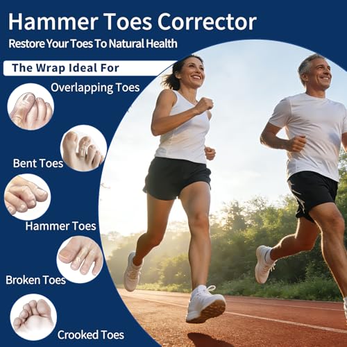 Hammer Toe Straightener, Adjustable Toe Splint with Removable Aluminum Support