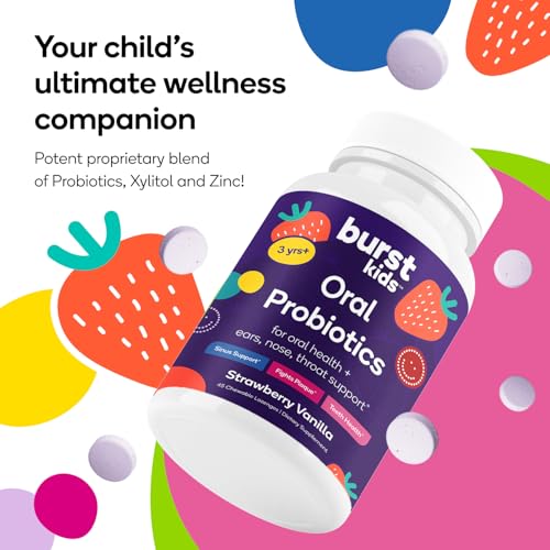 Burst Kids Probiotics (Strawberry Vanilla/45 Chewable Lozenges)