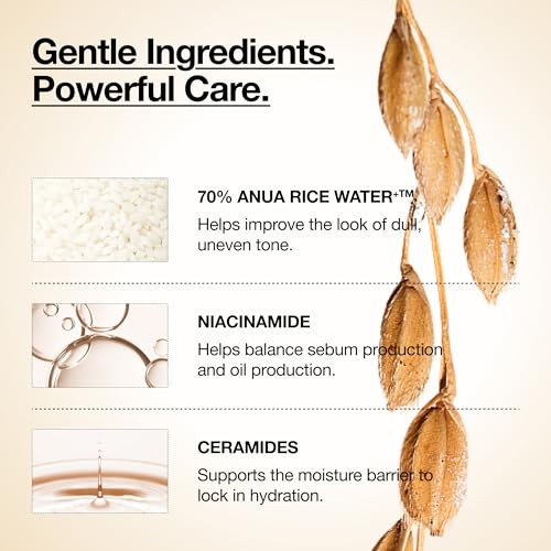 Anua Rice 70 Glow Milky Toner, Non Comedogenic, Korean Skincare, 8.45 fl.oz