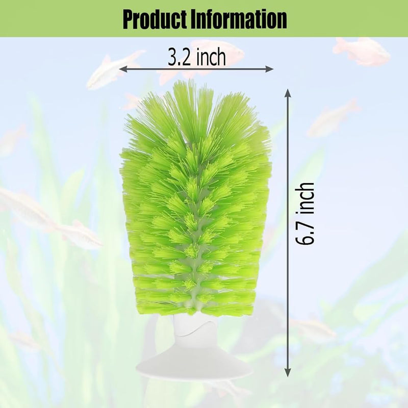 Turtle Brush with Suction Cup for Tank Scratches Back Brush Shell Cleaning Brush Scrub Red Eared Slider Turtle Exfoliate Brush for Remove Turtle Shell Scutes (Grey) Gray - BeesActive Australia