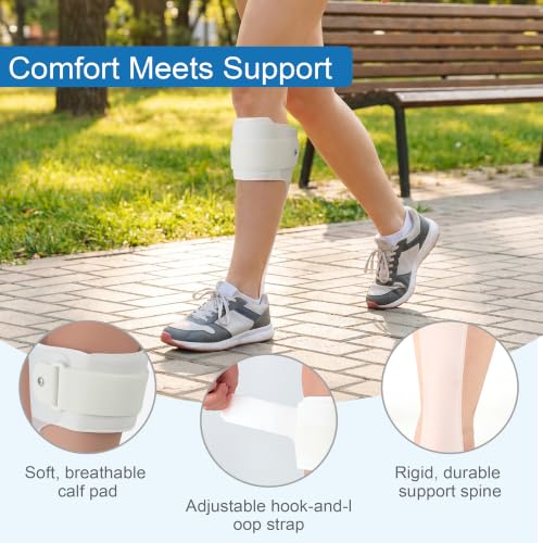 AFO Drop Foot Brace, Half Palm Foot Drop Splint, Medical Ankle Foot Orthosis, Lightweight Walking Support for Natural Gait, Fits in Shoes for Men and Women (Large, Right) Large