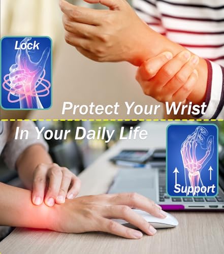 2 Pcs TFCC Wrist Brace for Tendonitis, Adjustable Ultra-thin Wrist Compression Strap for Fitness, Sprains, Sports, Weightlifting, Carpal Tunnel, Pain Relief，Fits 5"-7.5"(Black) Black