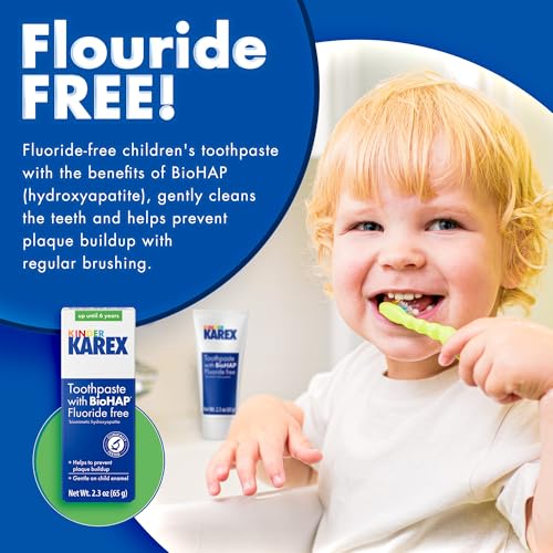 Karex Kid & Toddler Toothpaste Fluoride Free 2.3 Ounce (Pack of 3)