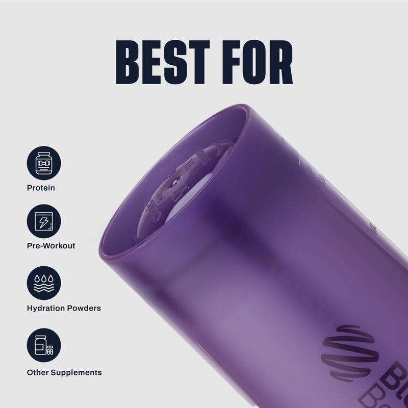 BlenderBottle Classic V2 Shaker Bottle Perfect for Protein Shakes and Pre Workout, 20-Ounce (3 Pack), Black, Tan/Blue, Purple 20 oz (Pack of 3) Black and Tan/Blue and Purple