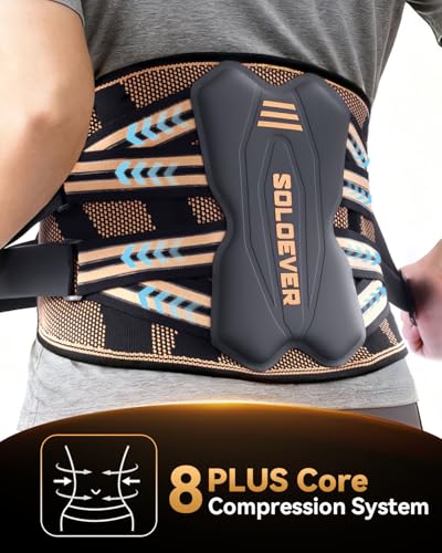 Back Brace for Lower Back Pain Relief Copper-Infused Support for Men Women L: Waist 35.4 - 40.3 (90-102CM)