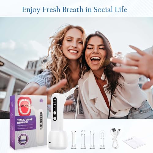 Upgraded Electronic Tonsil Stone Remover with 3-Speed Vacuum & LED Light