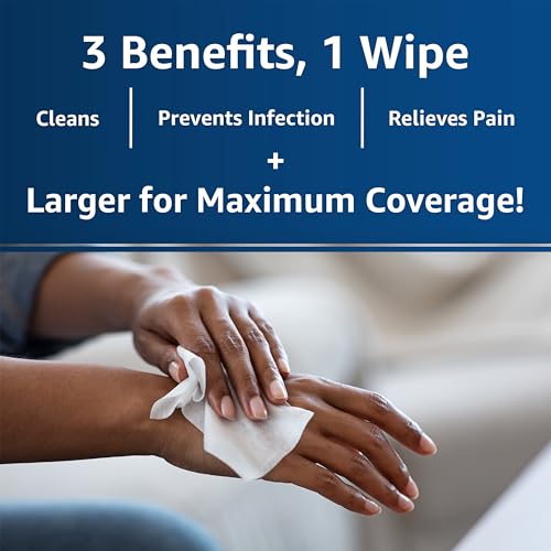 Dermoplast Wound Wipes, Antiseptic First Aid Cloths, 10 Count 3-in-1 First Aid Cloths