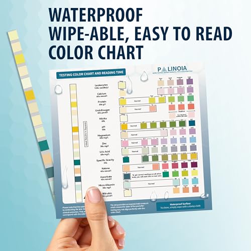 Palinoia 14-in-1 Full Panel Urine Test Strips for Urinalysis, 120 Count