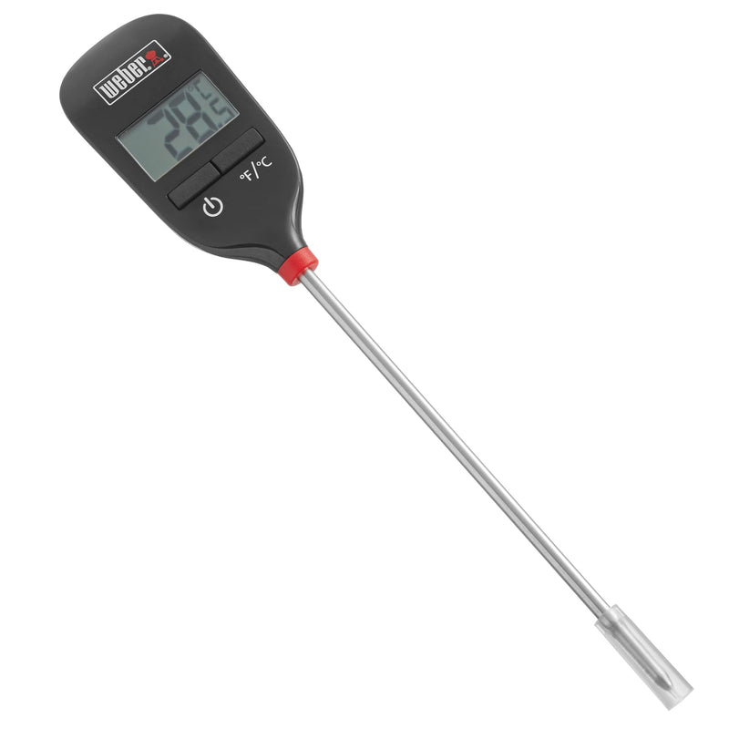 Weber Instant‑Read Thermometer Probe, Black/Silver – Fast Digital Grill & Kitchen Thermometer with 15‑Second Readout, Auto Shutoff & Fahrenheit/Celsius Options Single - BeesActive Australia