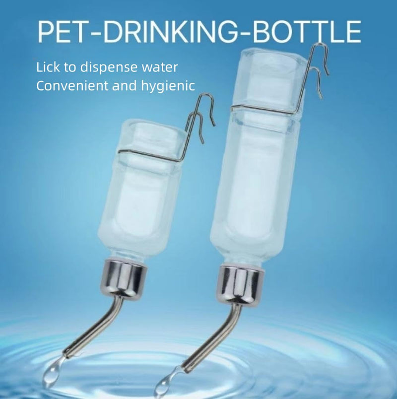 2 Pcs Pet Cage Water Bottle No Drip Small Animal Water Bottle, Hanging Waterer for Rabbit, Guinea Pig, Hedgehog, Squirrel, Rat, Chinchilla, Hamster Dispenser Bottle - BeesActive Australia