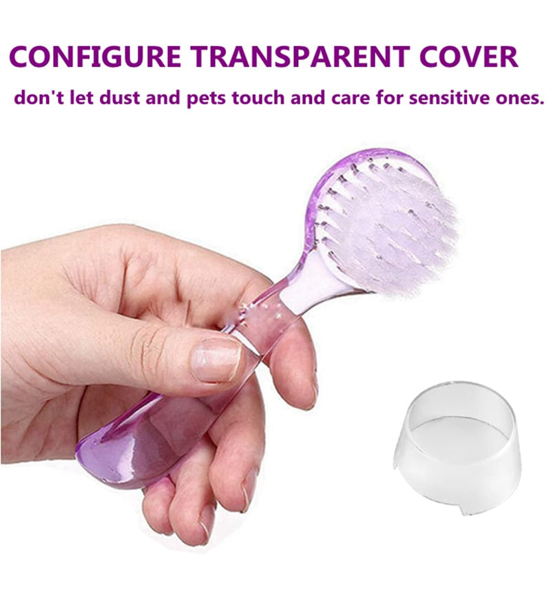 3PC Small Animal Bath Brush with Lid Soft Cleansing Brush Massage Combs for Hedgehog Guinea Pig Rabbit Chinchilla Ferret Small Animal Grooming Tool Cleaning Supplies - BeesActive Australia